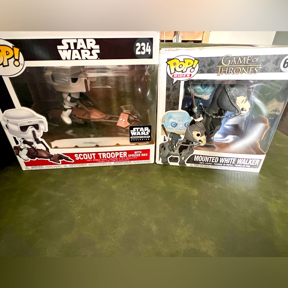 POP! Mounted White Walker + Scout Trooper w/Speeder Bike